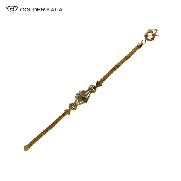 دستبند طلا سنگ دار کد 1710