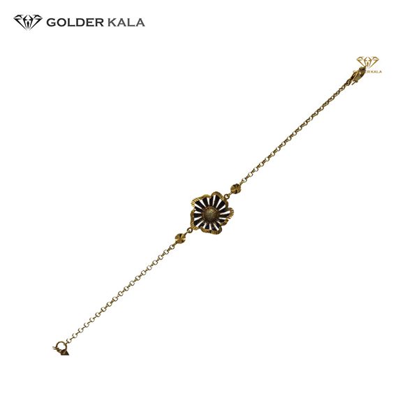 دستبند طلا گل دار کد 1844