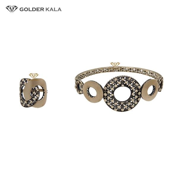 دستبند طلا النگویی با طرح دایره