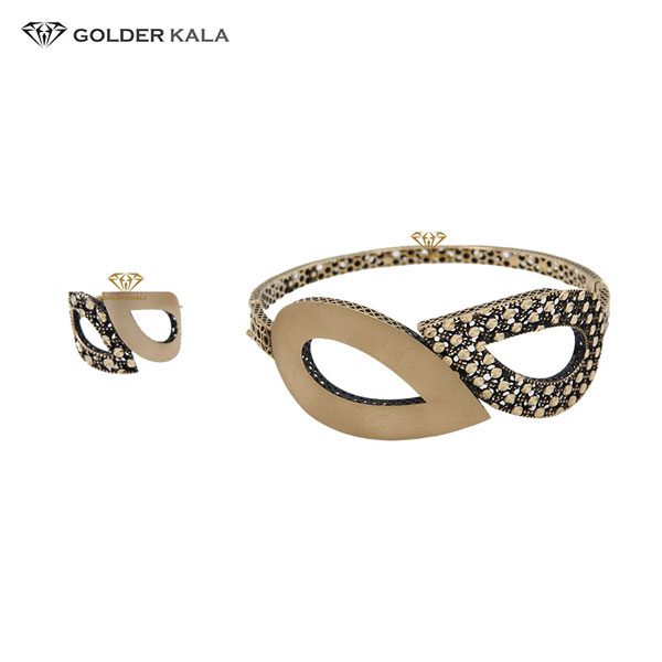 دستبند طلا همراه با انگشتر کد 2157