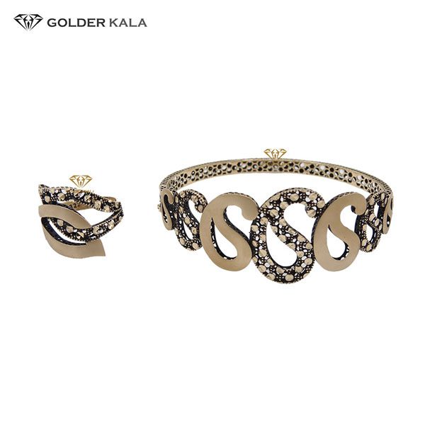دستبند طلا همراه با انگشتر کد 2158