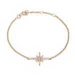 قیمت دستبند زنانه طلا طرح ستاره ای کد 4696